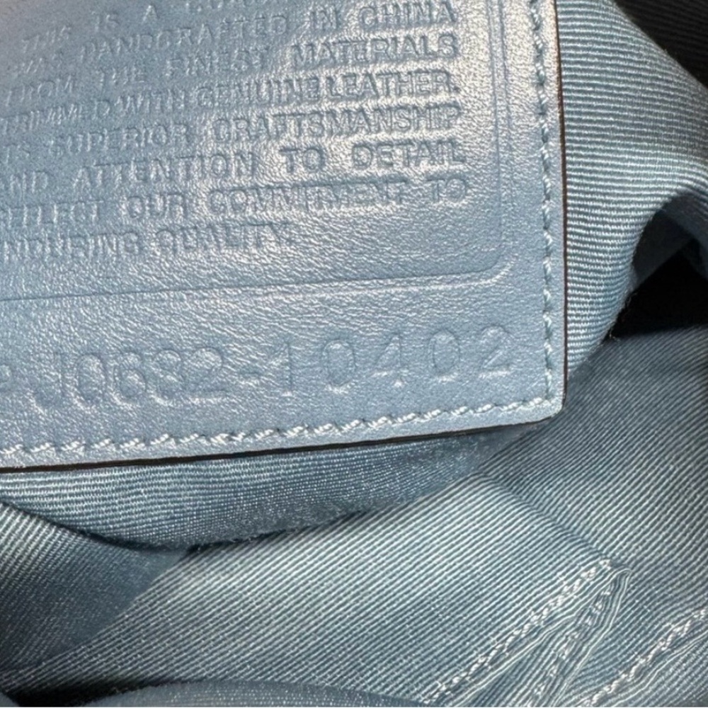 Coach Crossbody Bag in Light Blue and Khaki Signature Canvas - Picture 2 of 7